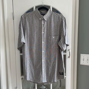 Wesc Striped Gray Button-Down Shirt